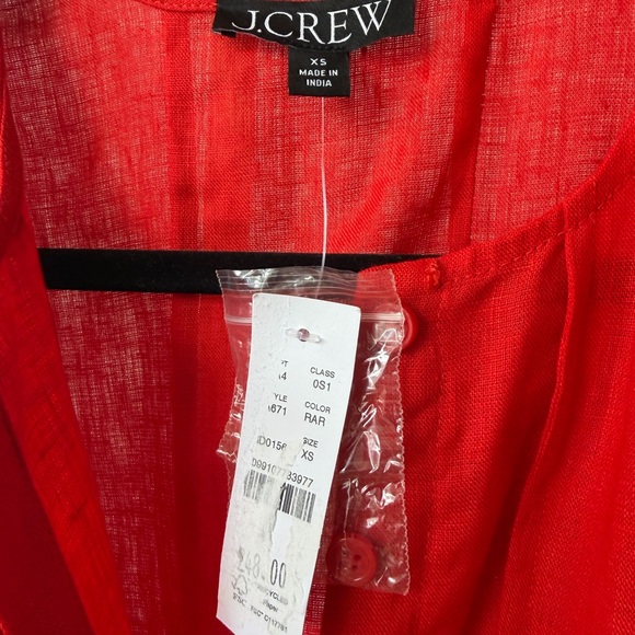 JCREW, Red Linen Maxi Dress, MSRP $248, NWT - Picture 7 of 16